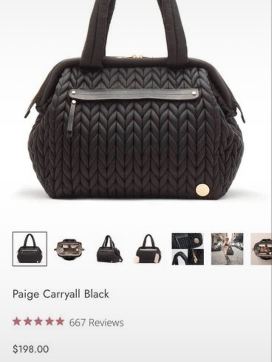 PAIGE Handbags - HAPP Paige Carryall Black Quilted Tote